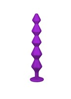 Фиолетовая анальная цепочка с кристаллом Chummy - 16 см. - фото 1317438