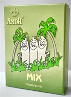 Микс-набор презервативов AMOR Mix  Яркая линия  - 3 шт. - фото 1417280