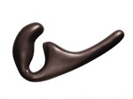 Черный безремневой страпон Seduction - 20,5 см. - фото 1368328
