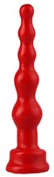 Красный анальный стимулятор-ёлочка - 14,5 см. - фото 1319940