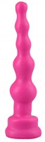 Ярко-розовый анальный стимулятор-ёлочка - 14,5 см. - фото 1319942