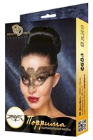 Золотистая карнавальная маска  Поррима  - фото 1319955