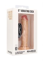 Телесный вибратор-реалистик Vibrating Realistic Cock 9  - 23,5 см. - фото 1318769