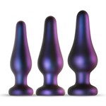 Набор из 3 фиолетовых анальных пробок Comets Butt Plug Set - фото 1412630