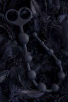 Черные анальные бусы Cephei - 33,5 см. - фото 1318974
