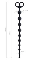 Черные анальные бусы Cephei - 33,5 см. - фото 1318975