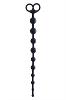 Черные анальные бусы Cephei - 33,5 см. - фото 305300