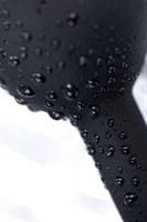 Черная анальная втулка с прозрачным стразом - 7,2 см. - фото 1319001