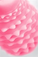 Розовый рельефный мастурбатор Flaff - фото 308986