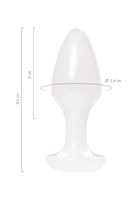 Белая акриловая анальная втулка - 9,5 см. - фото 1368612