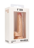 Телесный фаллоимитатор Realistic Cock 8  With Scrotum - 20 см. - фото 1428105