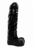 Черный реалистичный фаллоимитатор-гигант - 65 см. - фото 441940