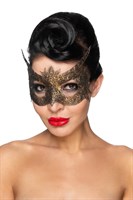 Золотистая карнавальная маска  Альхена  - фото 1320100