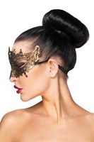 Золотистая карнавальная маска  Каф  - фото 1320119