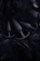 Набор из 3 черных анальных втулок Eridani - фото 1368689