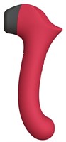 Бордовый вакуумный вибростимулятор с нагреваемой ручкой Halo 2 - 22,5 см. - фото 1368773
