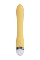 Желтый вибратор Calla - 22 см. - фото 1321527
