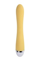Желтый вибратор Calla - 22 см. - фото 1321528