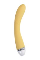 Желтый вибратор Calla - 22 см. - фото 1321525