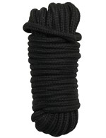 Черная верёвка для бондажа и декоративной вязки - 10 м. - фото 1410644