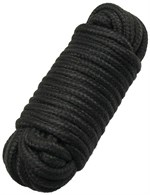 Черная верёвка для бондажа и декоративной вязки - 10 м. - фото 1410642