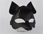 Черная кожаная маска  Лиса  - фото 1322314