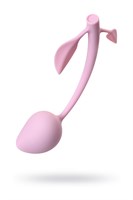 Розовый силиконовый вагинальный шарик с лепесточками - фото 308338