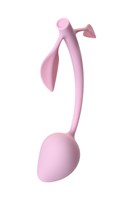 Розовый силиконовый вагинальный шарик с лепесточками - фото 308339