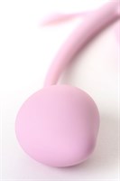 Розовый силиконовый вагинальный шарик с лепесточками - фото 308341