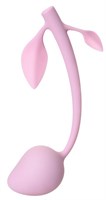 Розовый силиконовый вагинальный шарик с лепесточками - фото 308335