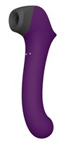 Фиолетовый клиторальный стимулятор Caldo с функцией вибратора - 19 см. - фото 307048