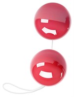 Розовые двойные вагинальные шарики с петелькой - фото 1322913