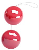 Розовые двойные вагинальные шарики с петелькой - фото 1322909