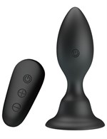Черная анальная вибропробка с пультом Mr.Play - 10,8 см. - фото 1431268