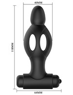 Черная анальная вибропробка Mr.Play - 11,8 см. - фото 1322660
