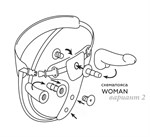 Реалистичный страпон Woman Midi с вагинальной пробкой - 19 см. - фото 1332686
