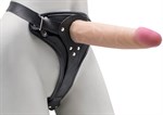 Реалистичный страпон Woman Midi с вагинальной пробкой - 19 см. - фото 1332677