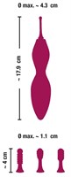 Ярко-розовый клиторальный вибратор с 3 насадками Spot Vibrator with 3 Tips - 17,9 см. - фото 1413782