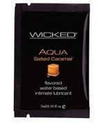 Лубрикант со вкусом соленой карамели Wicked Aqua Salted Caramel - 3 мл. - фото 1325050