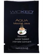 Лубрикант со вкусом кофе мокко Wicked Aqua Mocha Java - 3 мл. - фото 1369067