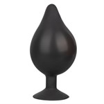 Черная расширяющаяся анальная пробка XL Silicone Inflatable Plug - 16 см. - фото 1325060