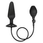 Черная расширяющаяся анальная пробка XL Silicone Inflatable Plug - 16 см. - фото 1325056