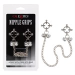 Металлические зажимы для сосков на цепочке Nipple Grips 4-Point Nipple Press with Bells - фото 1348861