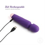 Фиолетовый вибромассажер Smooth Operator Rechargeable Wand - 19,5 см. - фото 1369090