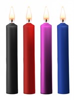 Набор из 4 разноцветных восковых свечей Teasing Wax Candle - фото 473240