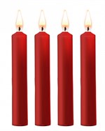 Набор из 4 красных восковых свечей Teasing Wax Candles 196001 - фото 154649