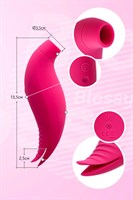 Ярко-розовый многофункциональный стимулятор клитора Blossy - фото 1326584