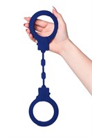 Синие силиконовые наручники  Штучки-дрючки  - фото 1369237