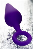 Фиолетовая анальная втулка с ограничительным колечком - 11,5 см. - фото 1369278