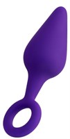 Фиолетовая анальная втулка с ограничительным колечком - 11,5 см. - фото 37362